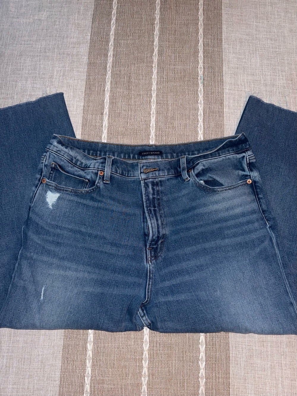 Lucky Brand Blue Women's Distressed Denim Capris